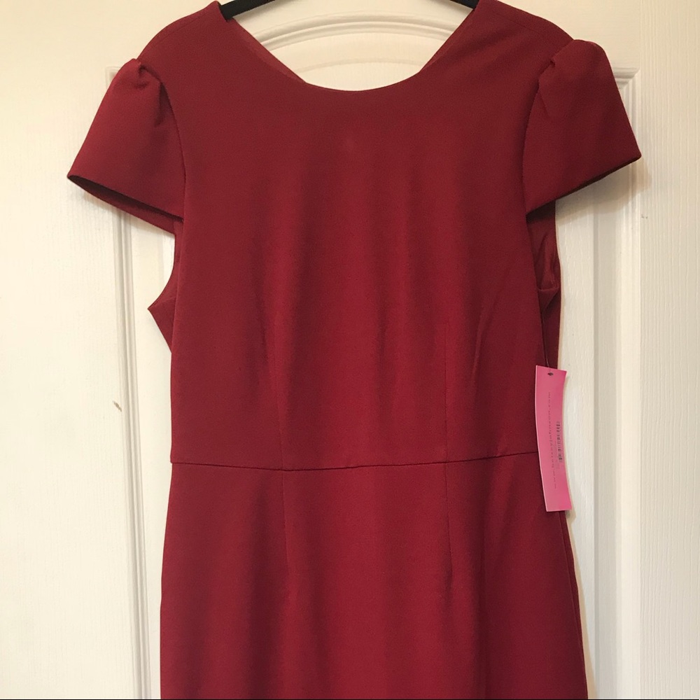 NWT Red Dress with Ruffle Skirt